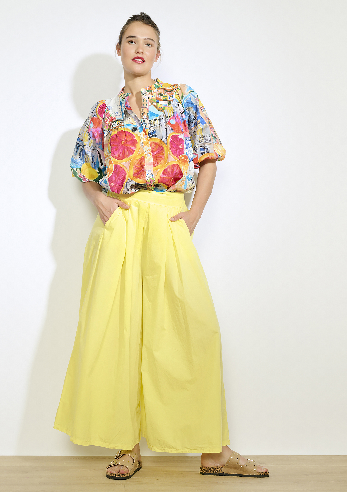 Pantalon large fluide, undefined - YELLOW SUN - undefined