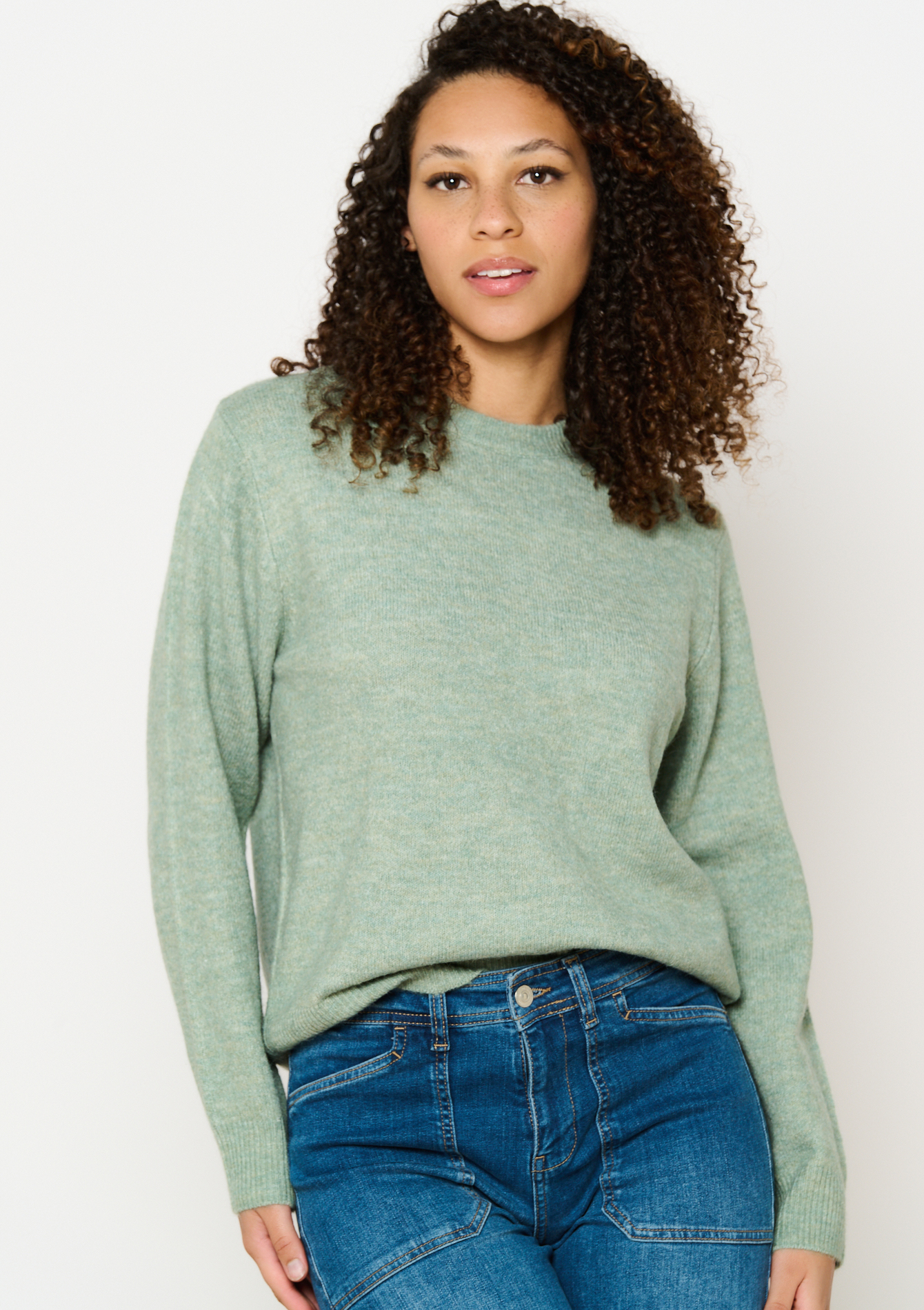 Basic trui met ronde hals, undefined - MINT GREEN - undefined