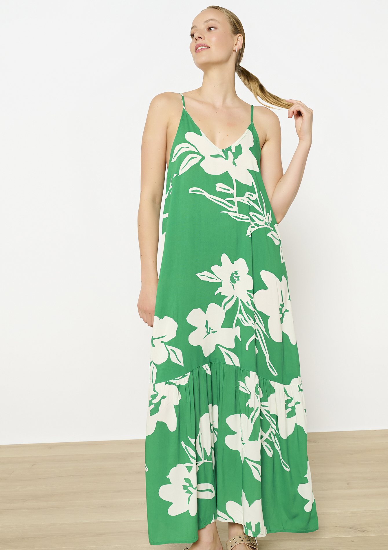 Robe longue à bretelles, undefined - GREEN APPLE - undefined