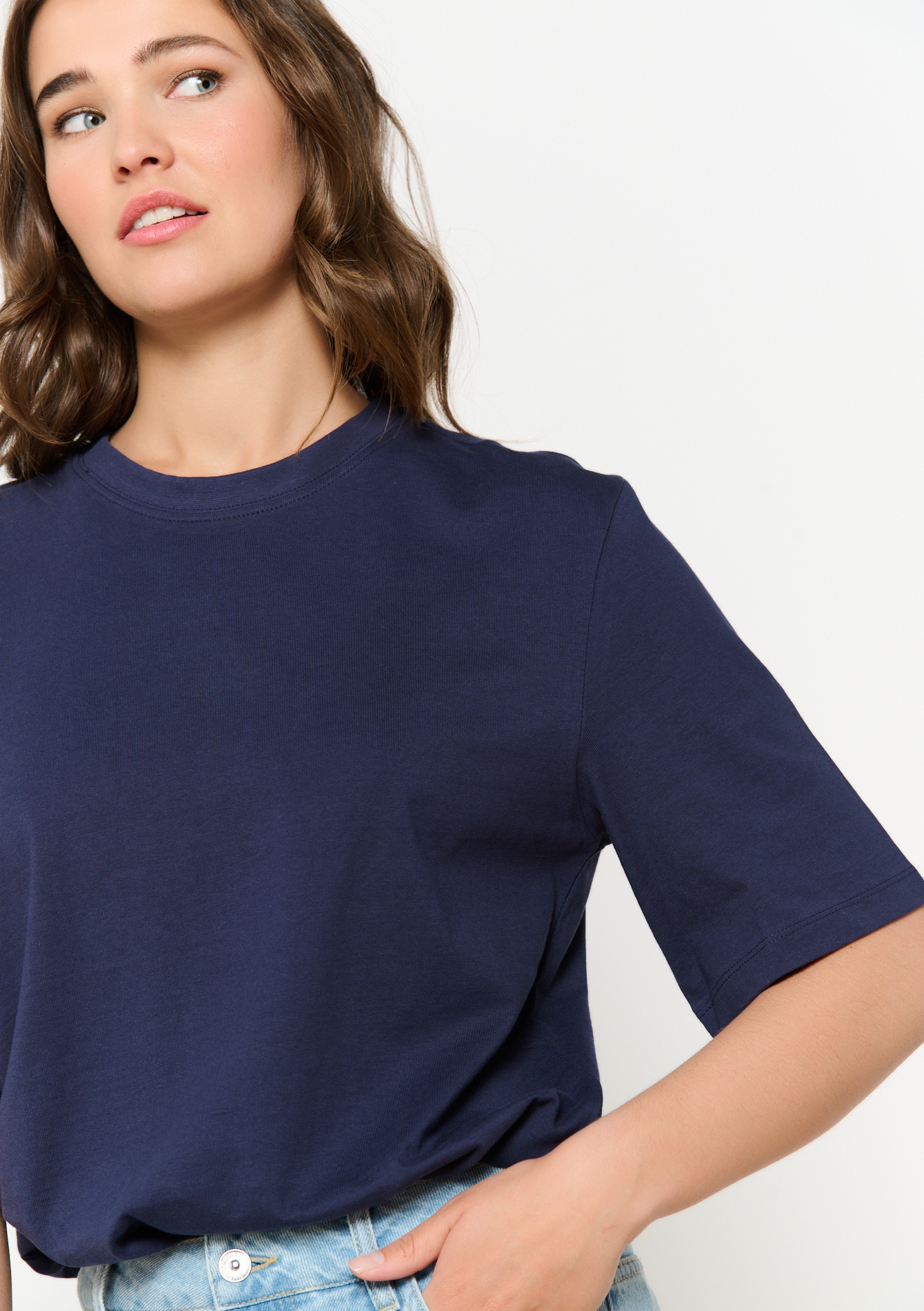 T-shirt en jersey, undefined - NAVY BASIC - undefined