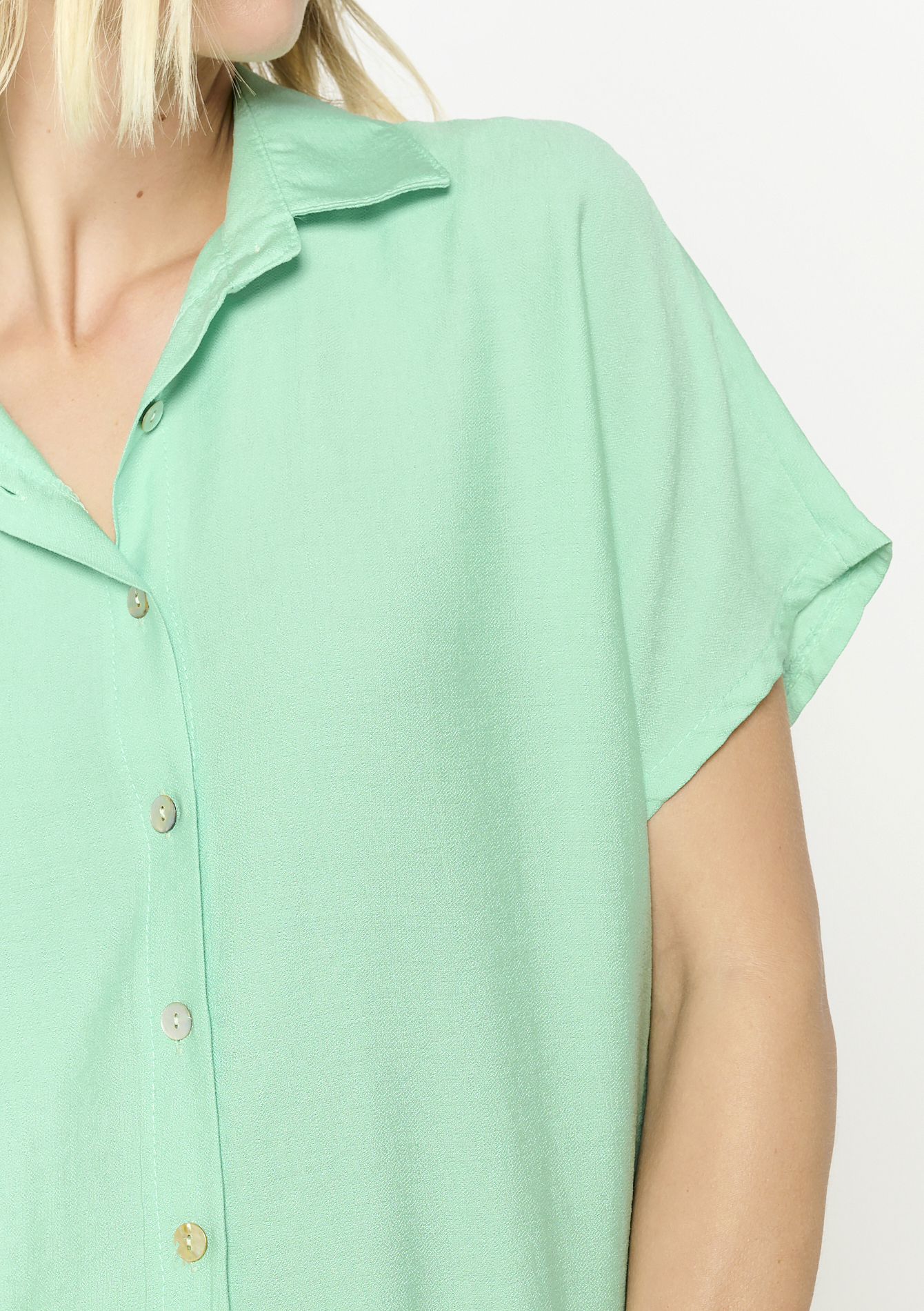 Short shirt dress, undefined - MINT GREEN - undefined