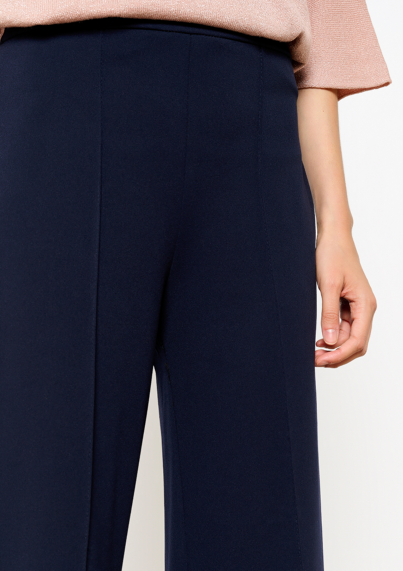 Pantalon évasé, undefined - NAVY BASIC - undefined