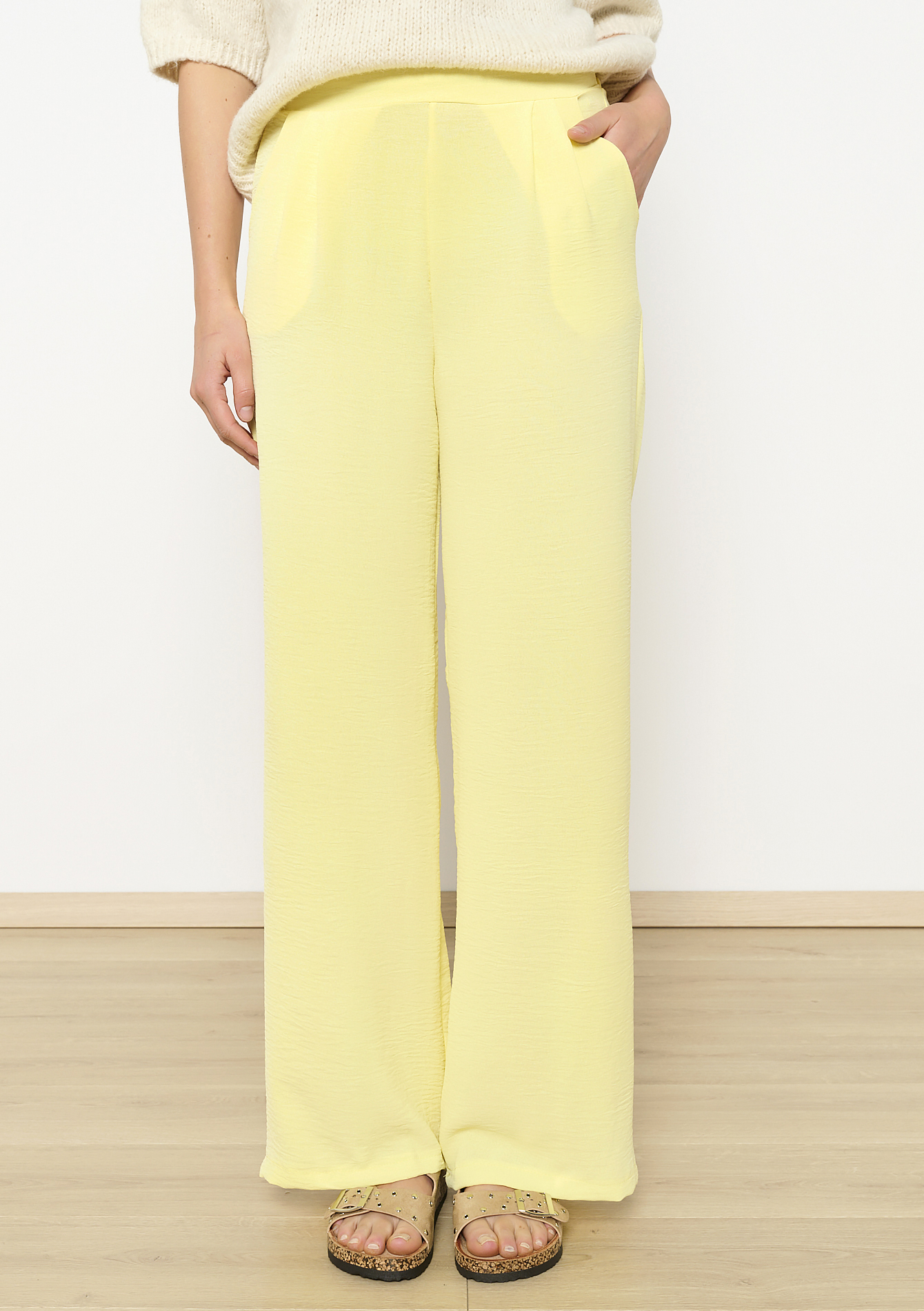 Pantalon large fluide, undefined - YELLOW PASTEL - undefined