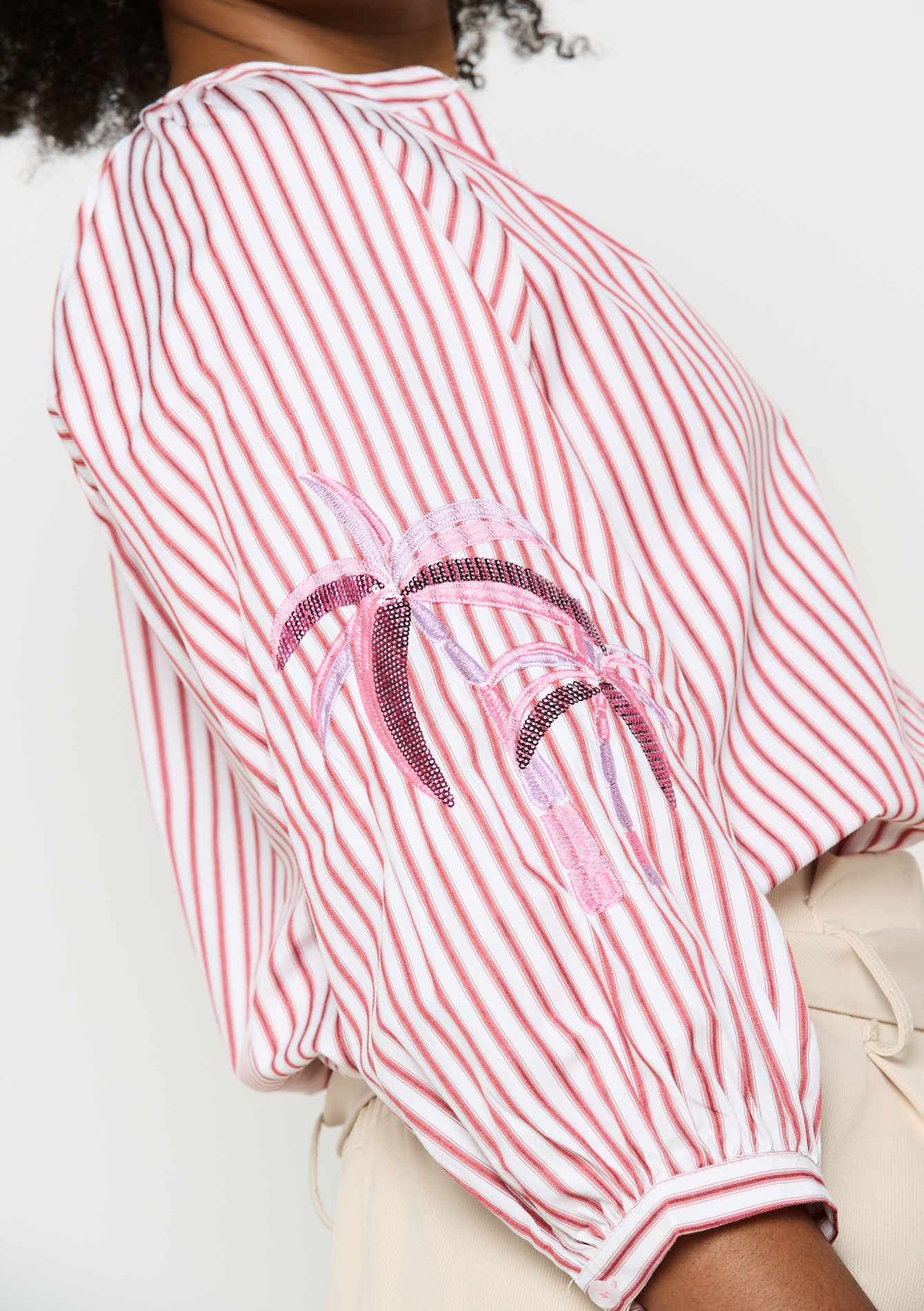 Chemise avec palmiers brodés, undefined - BORDEAUX WINE - undefined