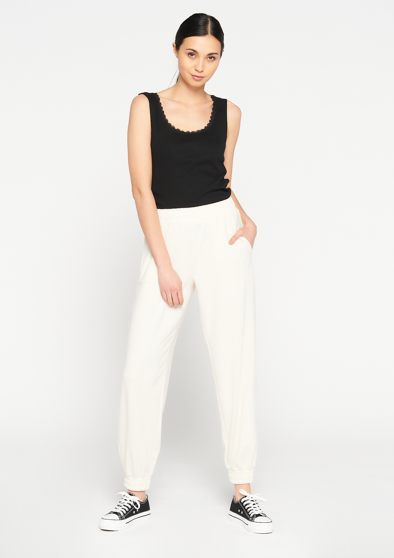 Pantalon de jogging avec poches, undefined - VANILLA WHITE - undefined