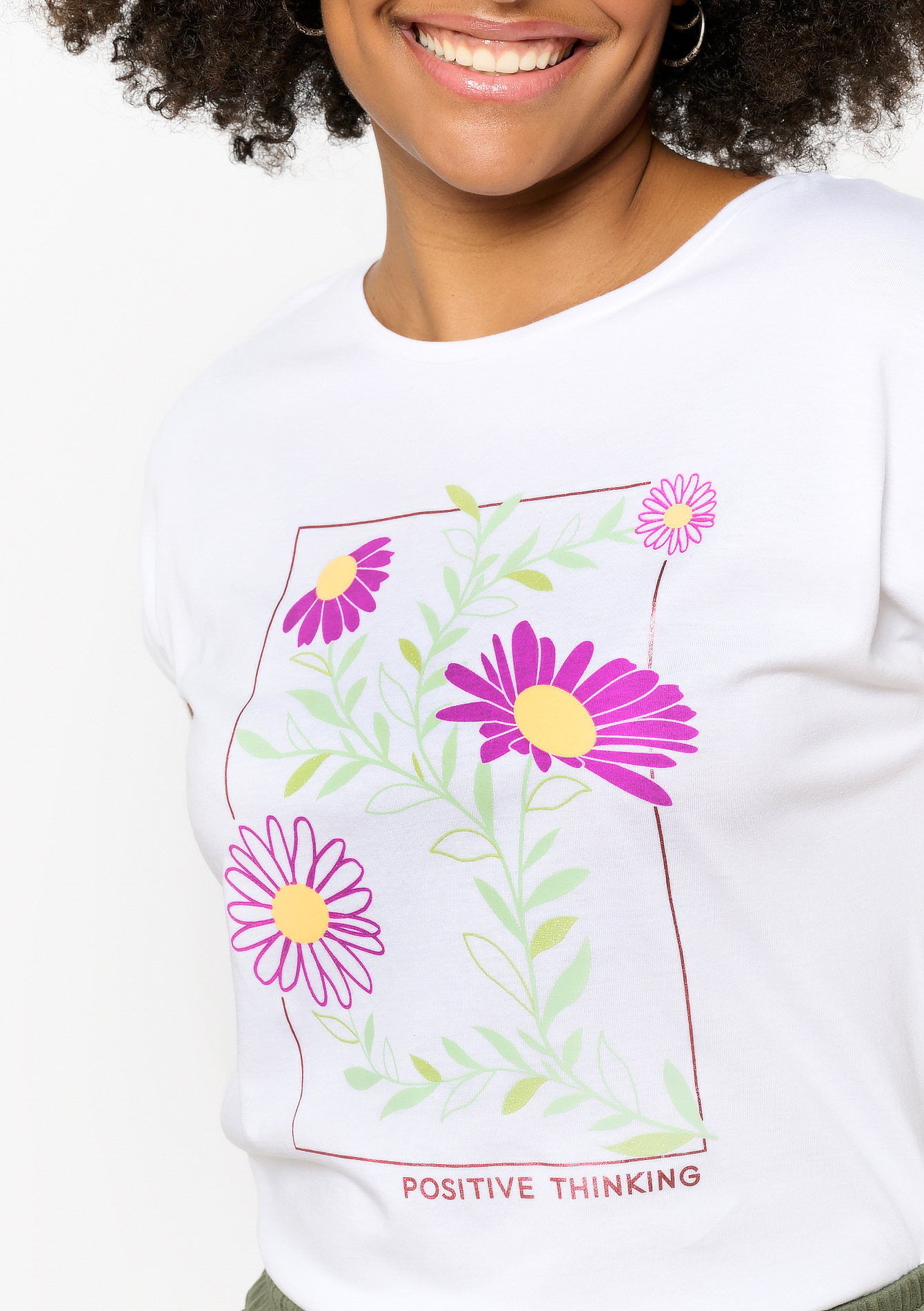 T-shirt with artwork, undefined - OPTICAL WHITE - undefined
