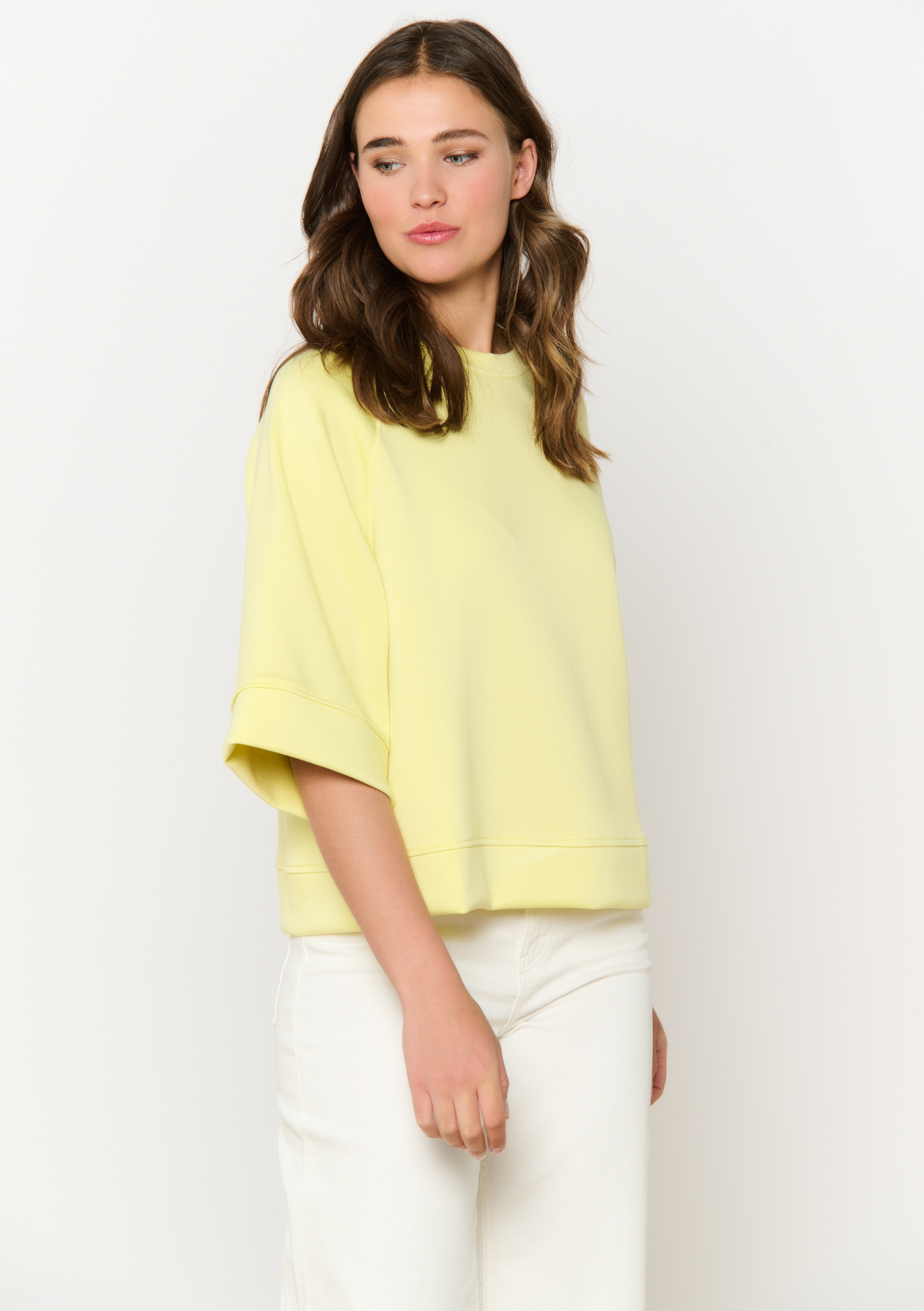 Sweat fluide manches larges, undefined - YELLOW PASTEL - undefined