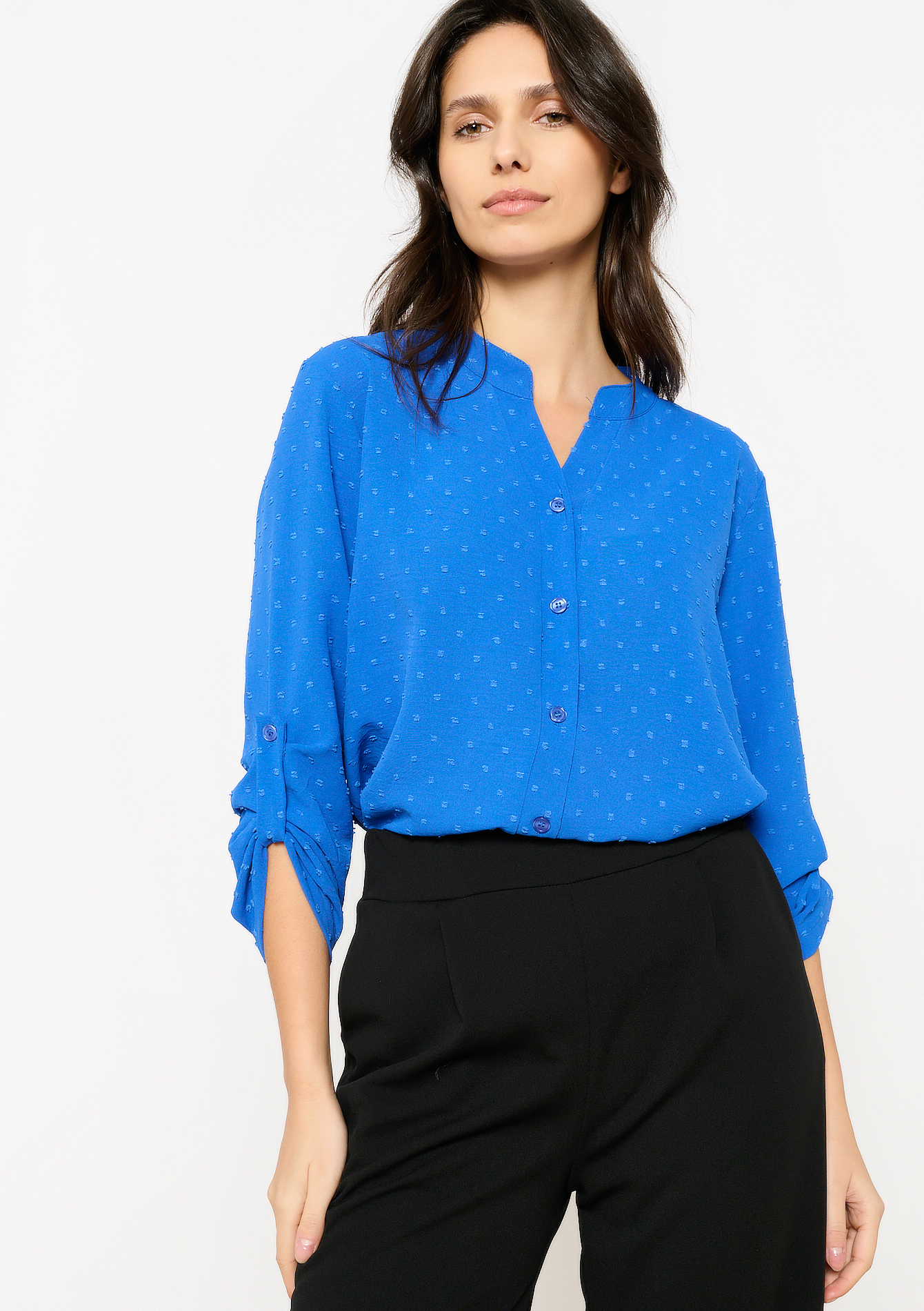 Chemise à plumetis, undefined - BLUE FAIENCE - undefined