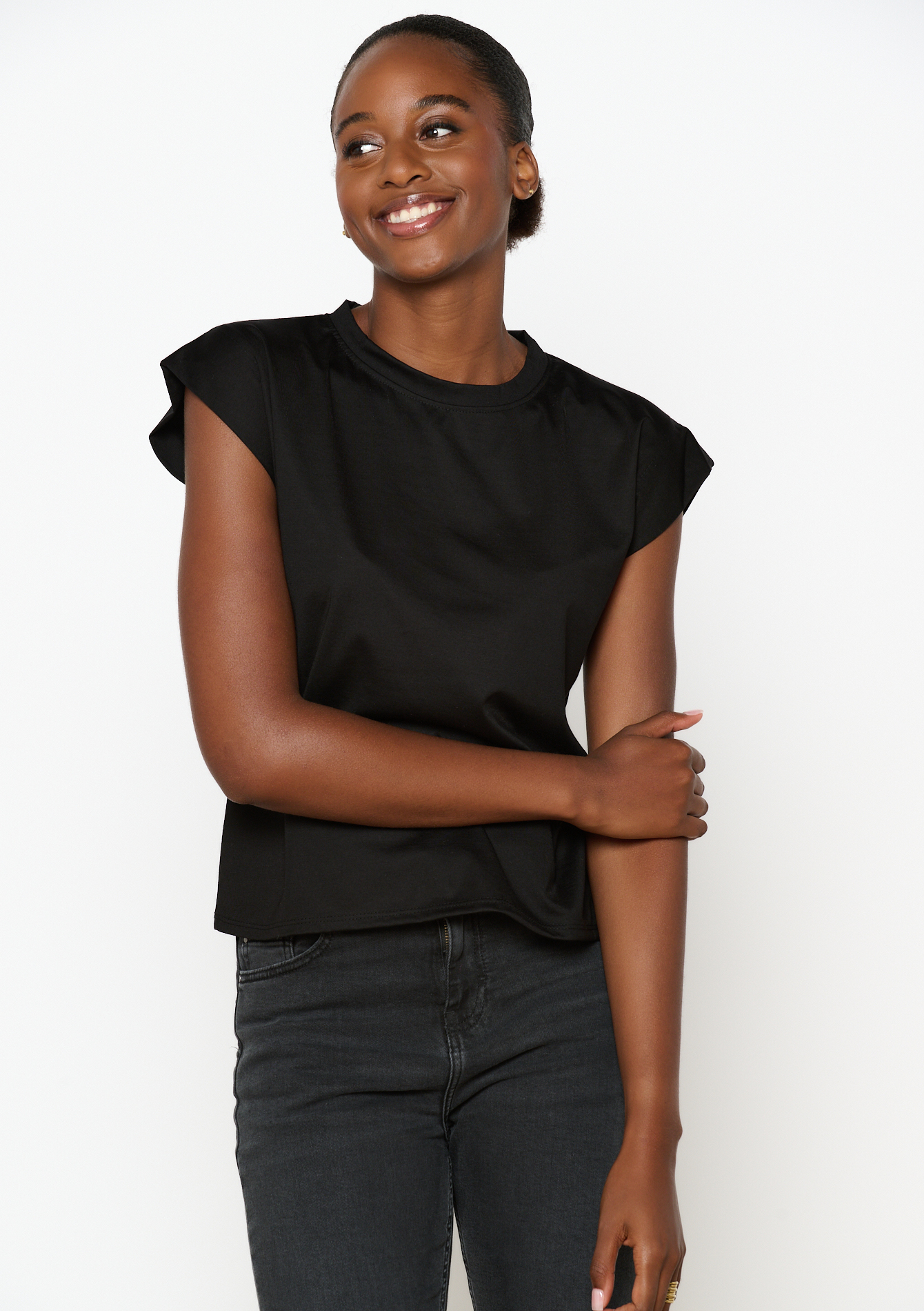T-shirt à manches courtes, undefined - BLACK - undefined