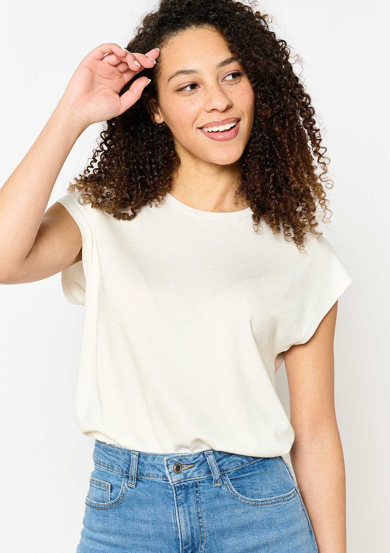 Lichte mouwloze trui, undefined - OFFWHITE - undefined
