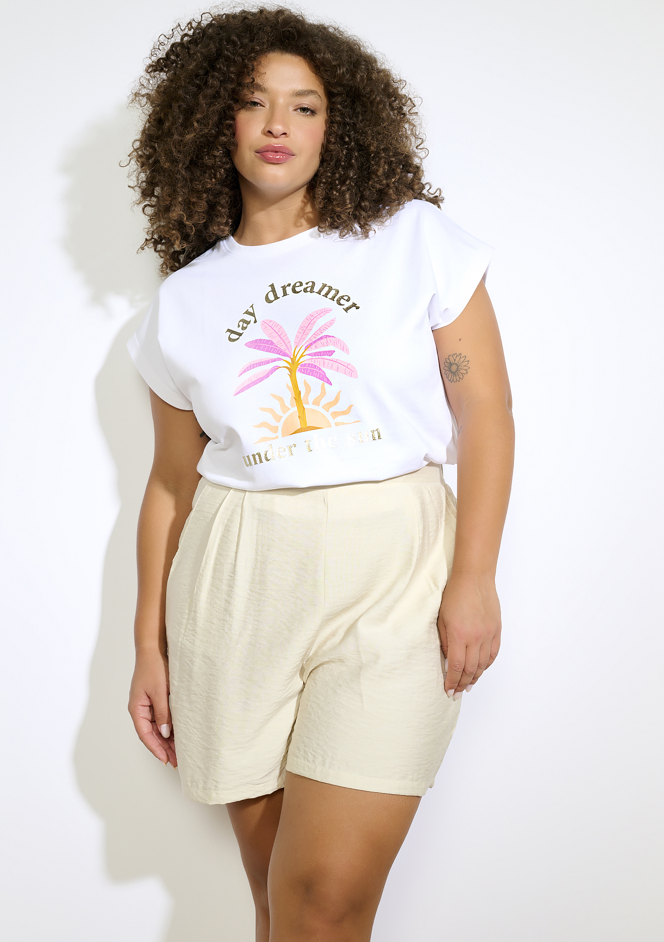 T-shirt with short sleeves, undefined - OPTICAL WHITE - undefined