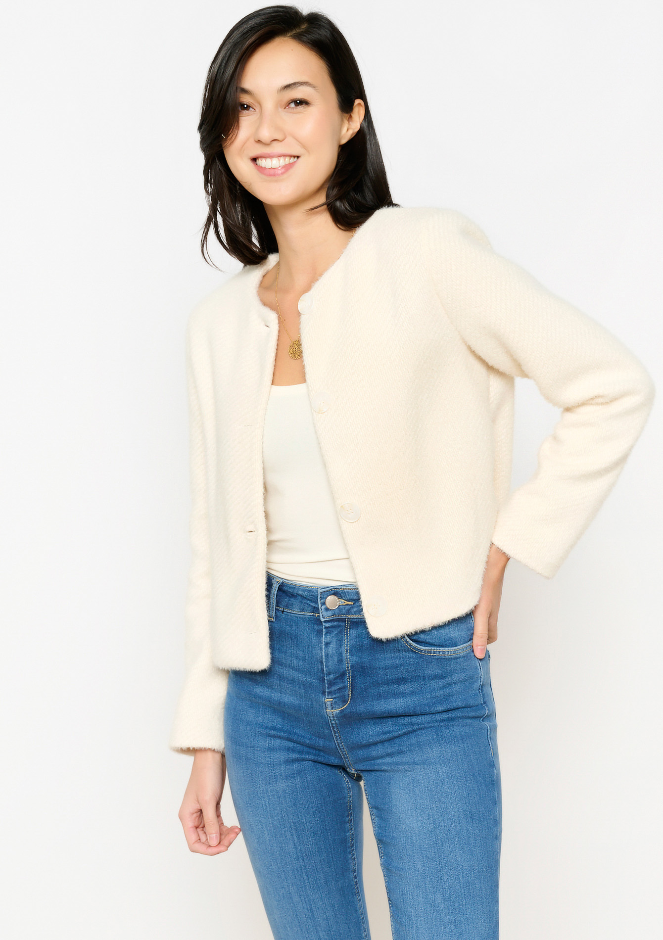 Veste douce, undefined - VANILLA WHITE - undefined