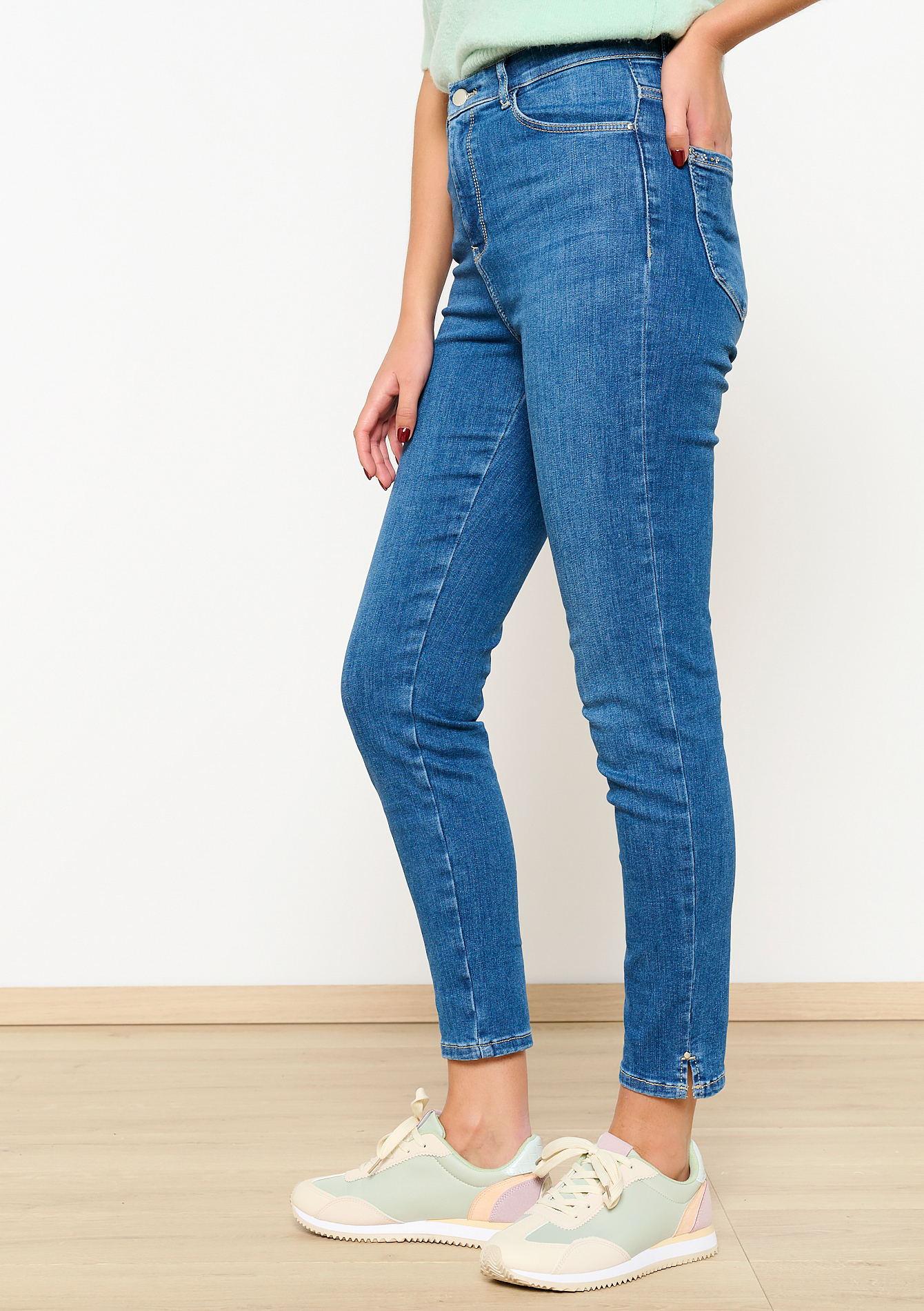 Jean coupe slim, undefined - MEDIUM BLUE - undefined