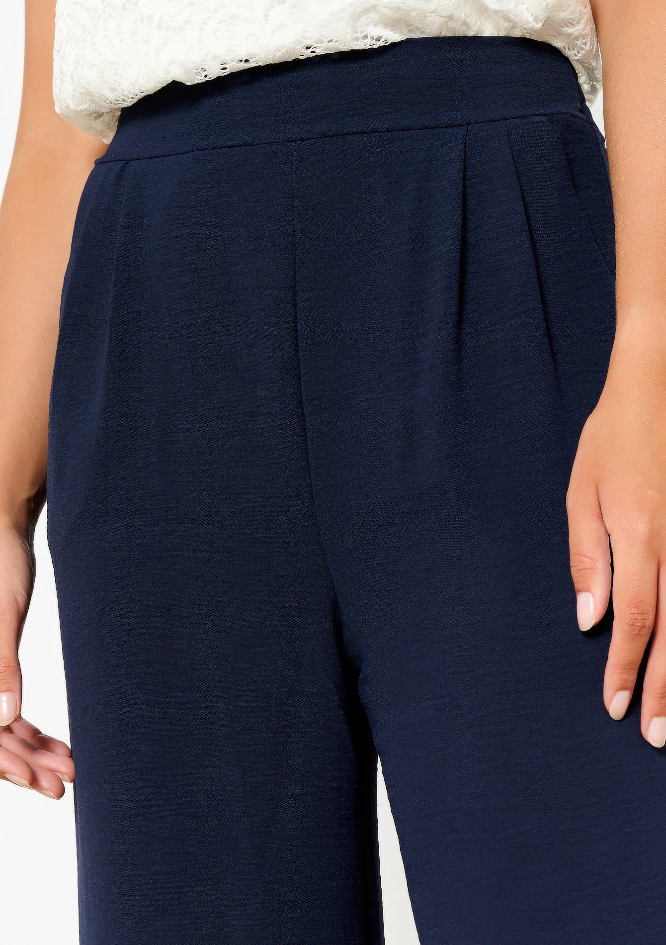 Pantalon évasé, undefined - NAVY BASIC - undefined