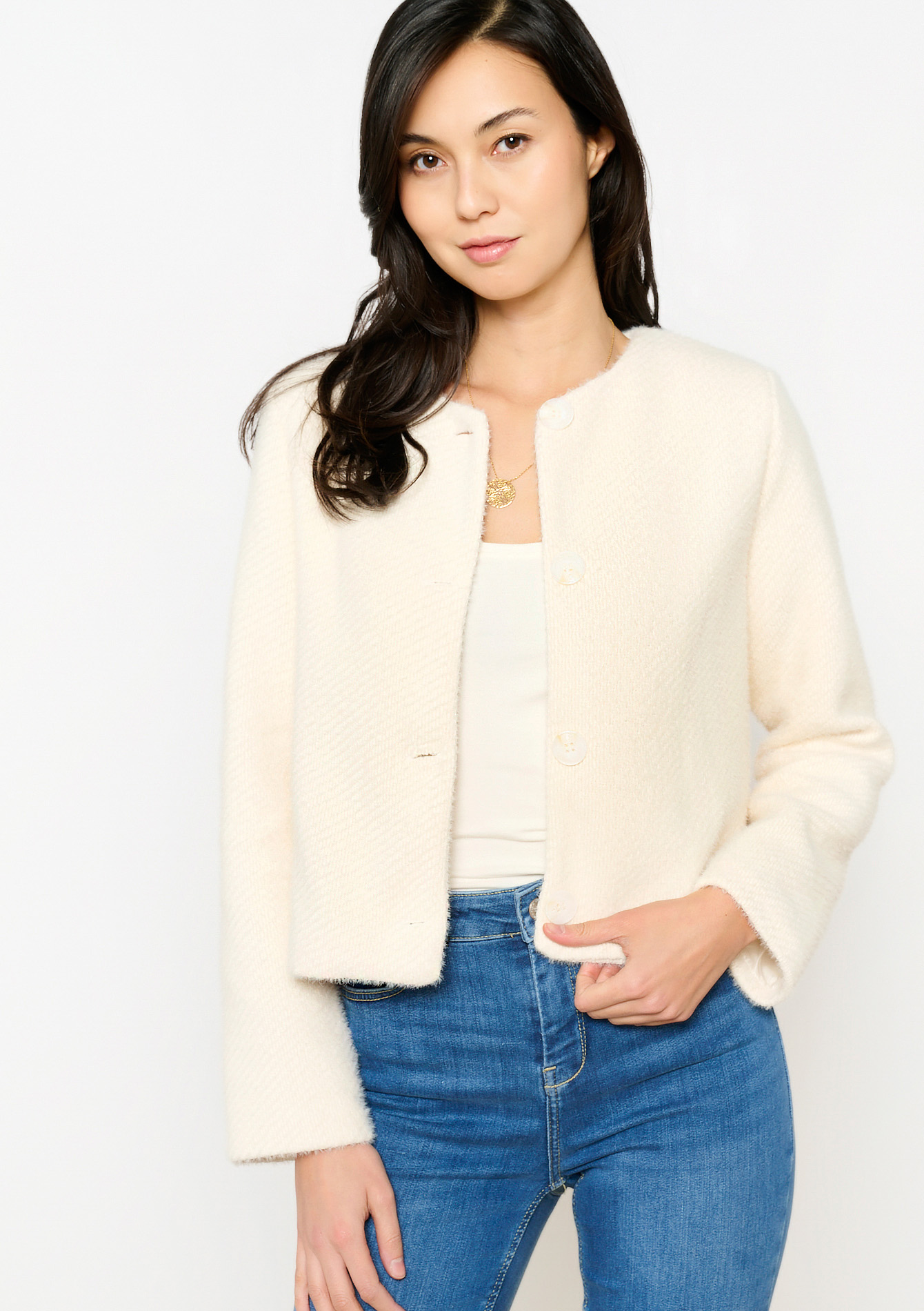Veste douce, undefined - VANILLA WHITE - undefined