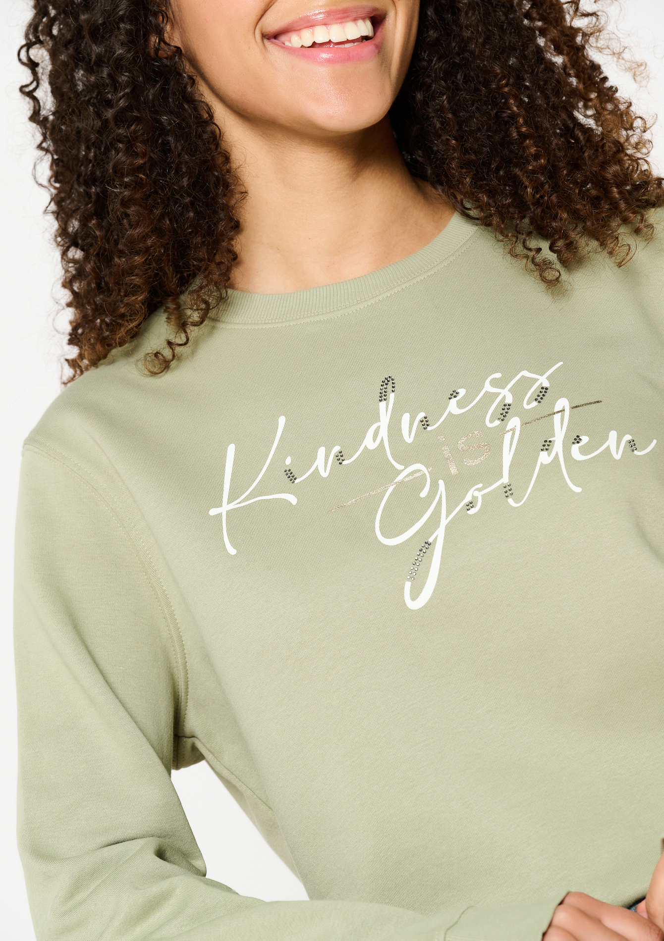 Sweater met artwork, undefined - KHAKI FADED - undefined