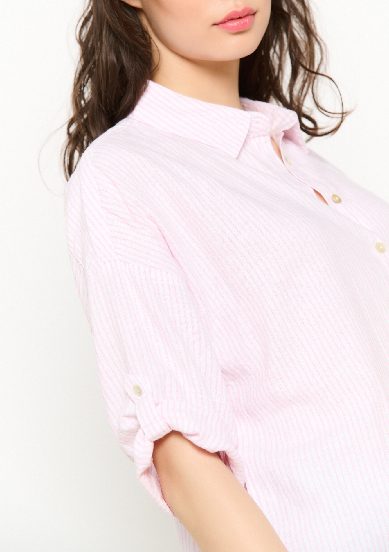 Chemise ample rayée, undefined - LIGHT PINK - undefined