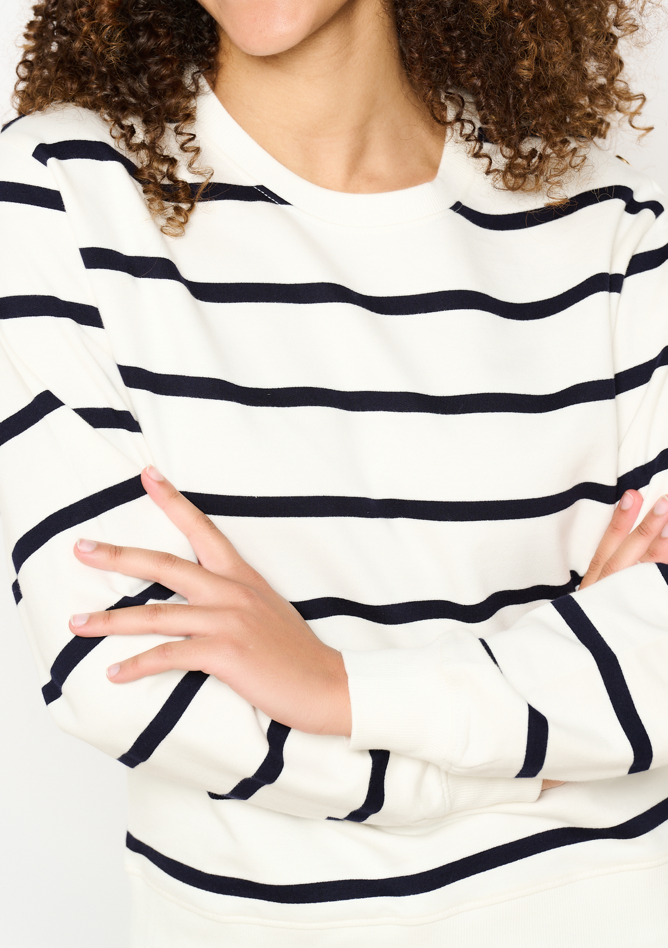 Sweat à rayures, undefined - VANILLA WHITE - undefined
