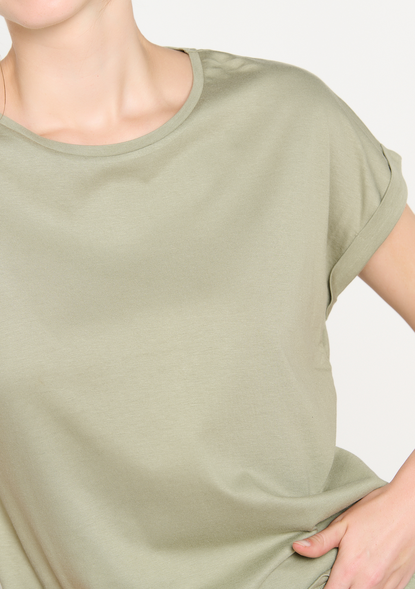 Short-sleeved T-shirt, undefined - KHAKI MED - undefined