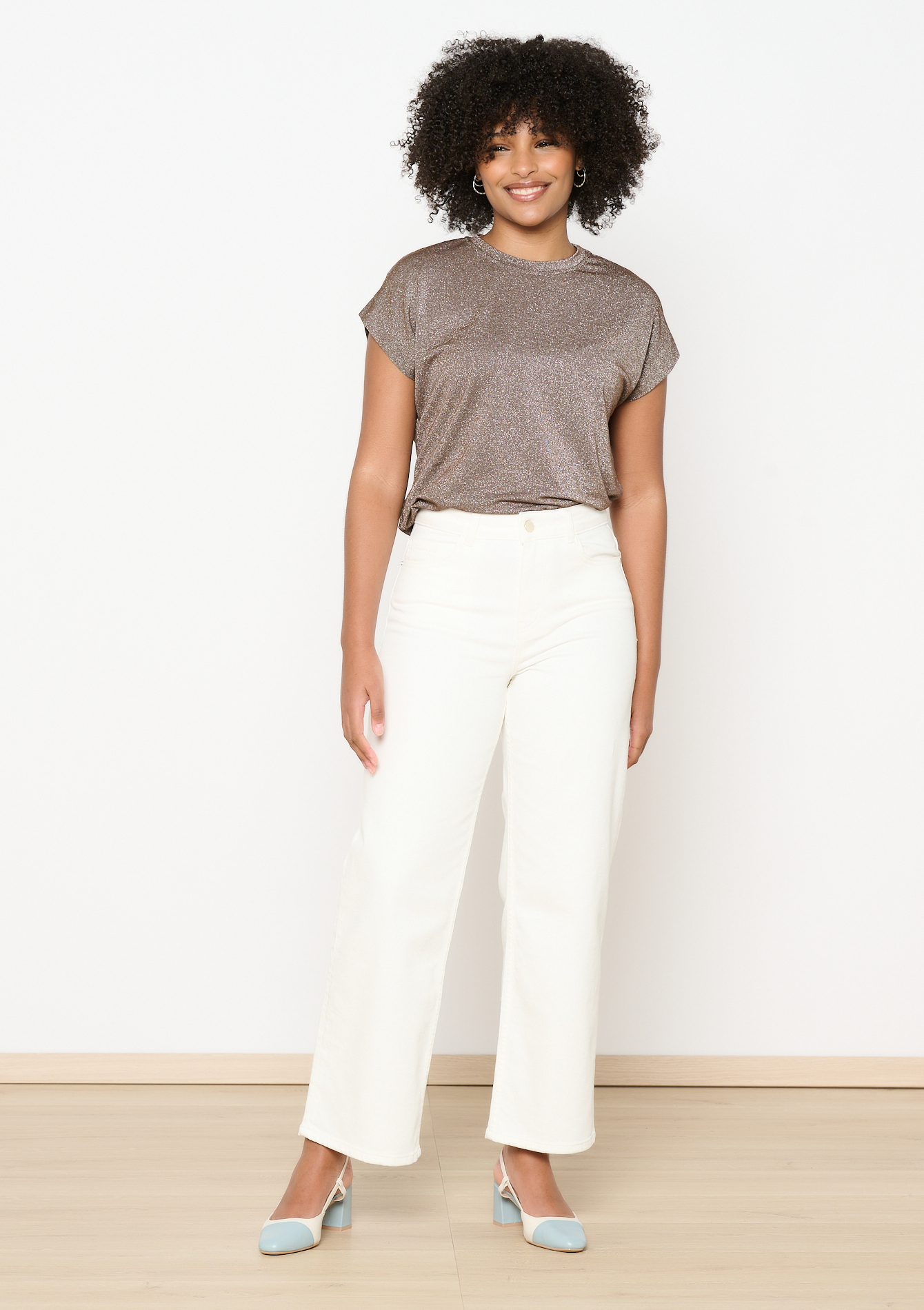 Wijde jeans met hoge taille, undefined - OFFWHITE - undefined