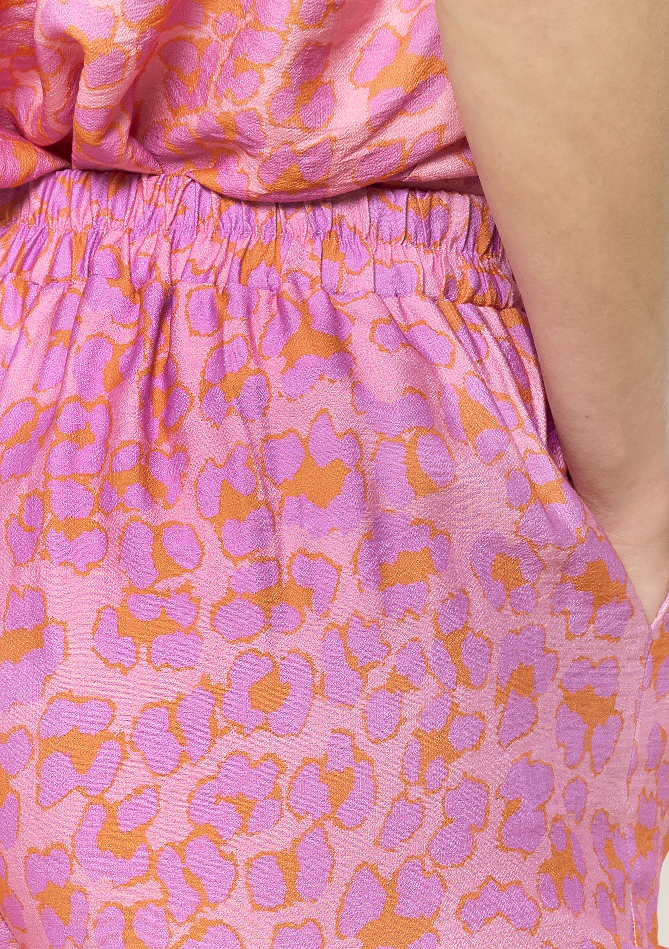 Printed wide-leg trousers, undefined - PINK BUBBLEGUM - undefined