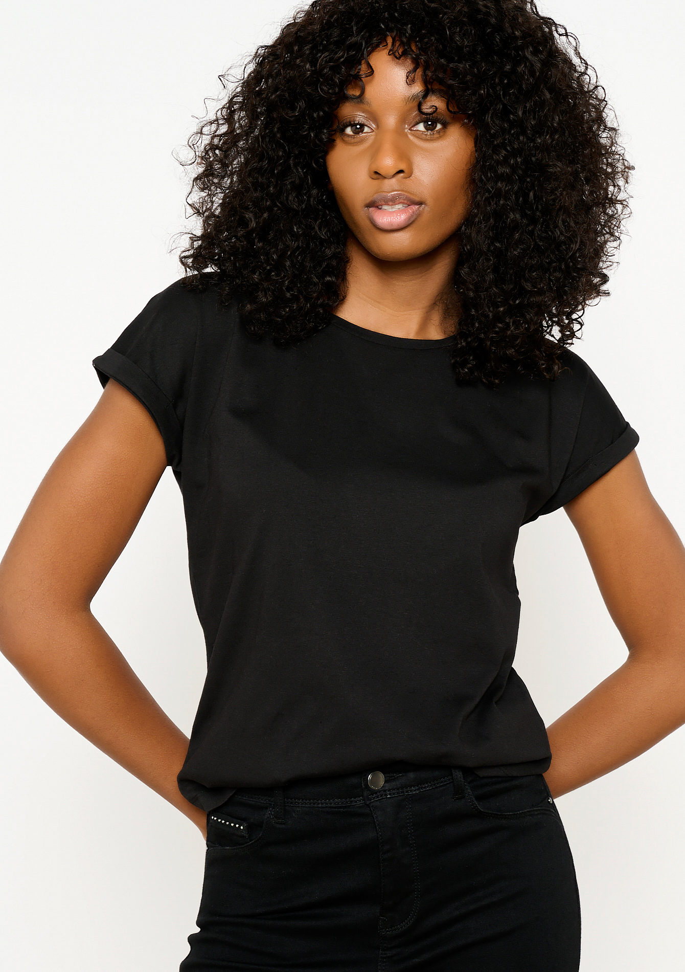 Basic T-shirt, undefined - BLACK - undefined