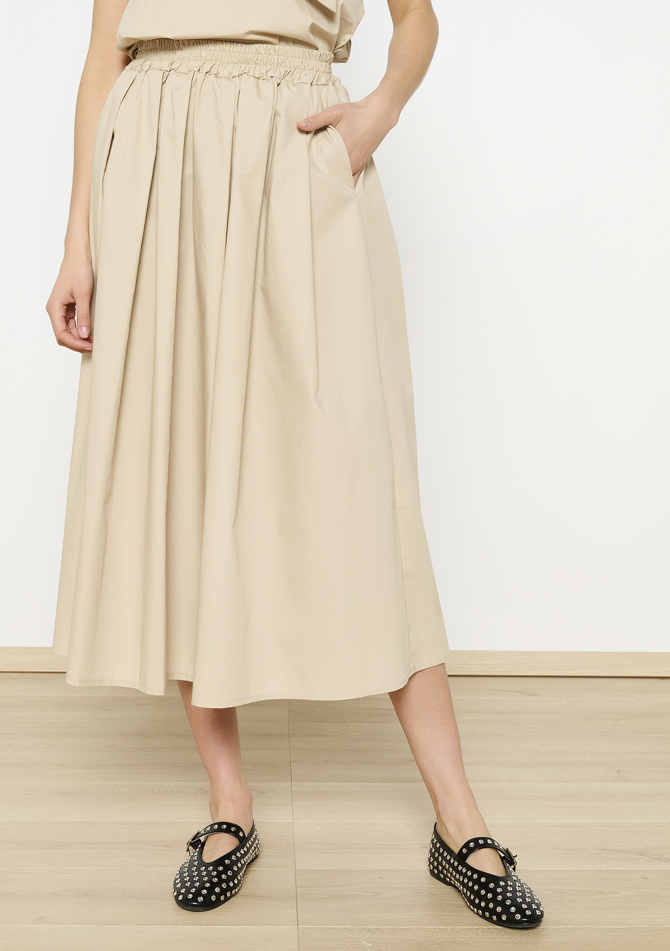 Jupe longue fluide, undefined - LT BEIGE - undefined