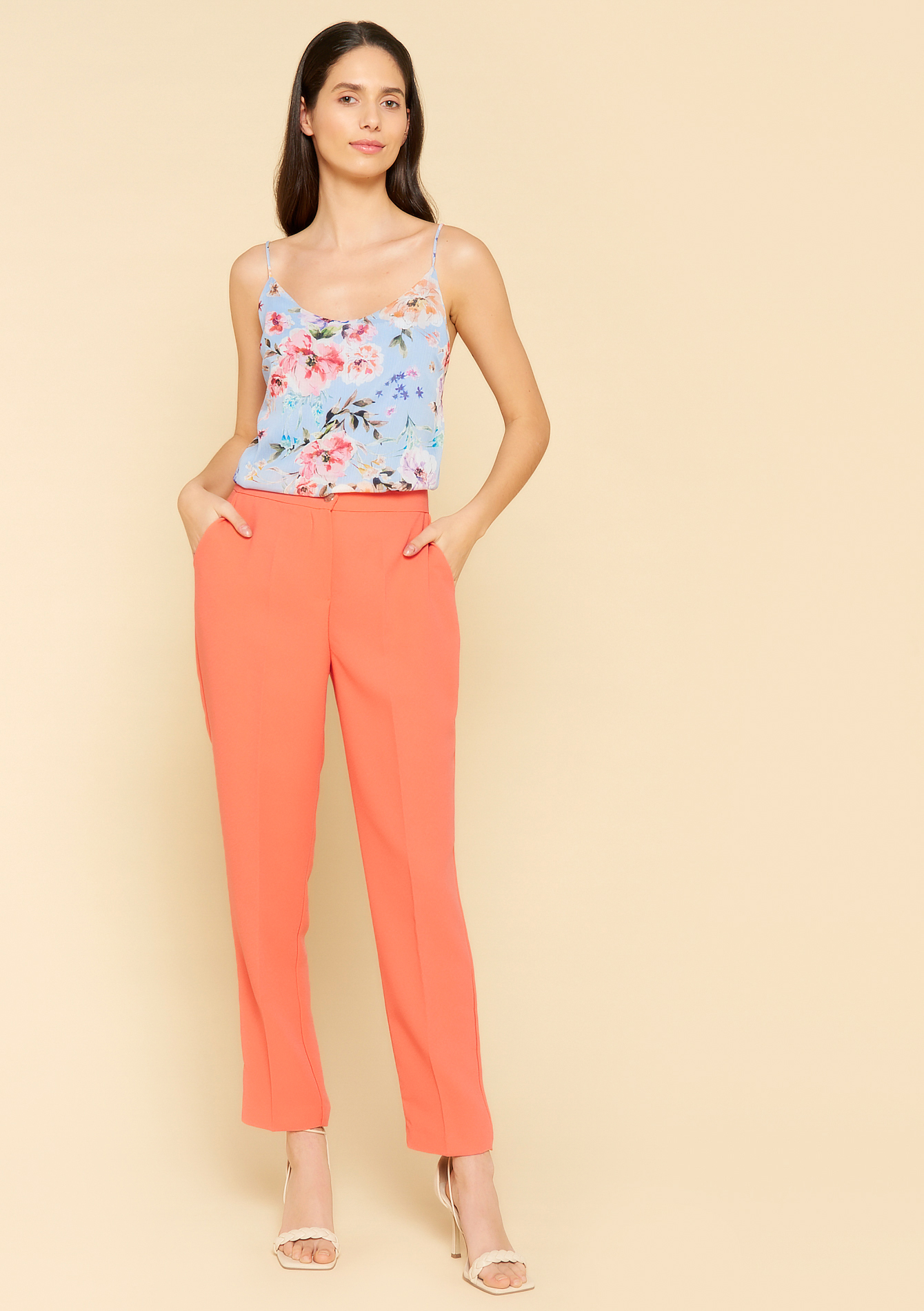 Pantalon de tailleur, undefined - MANDARINE - undefined