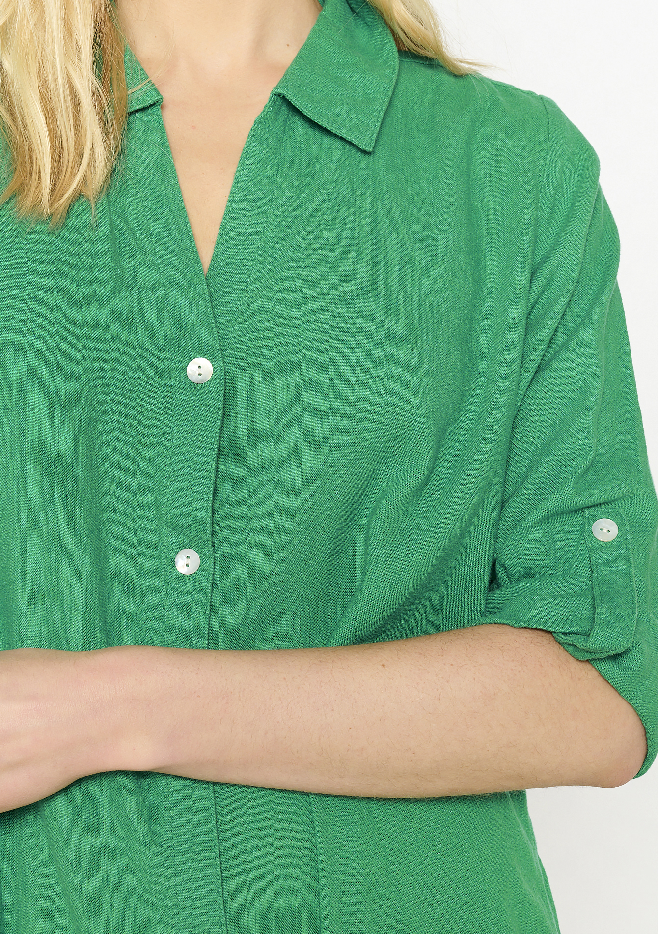 Robe chemise boutonnée, undefined - GREEN APPLE - undefined