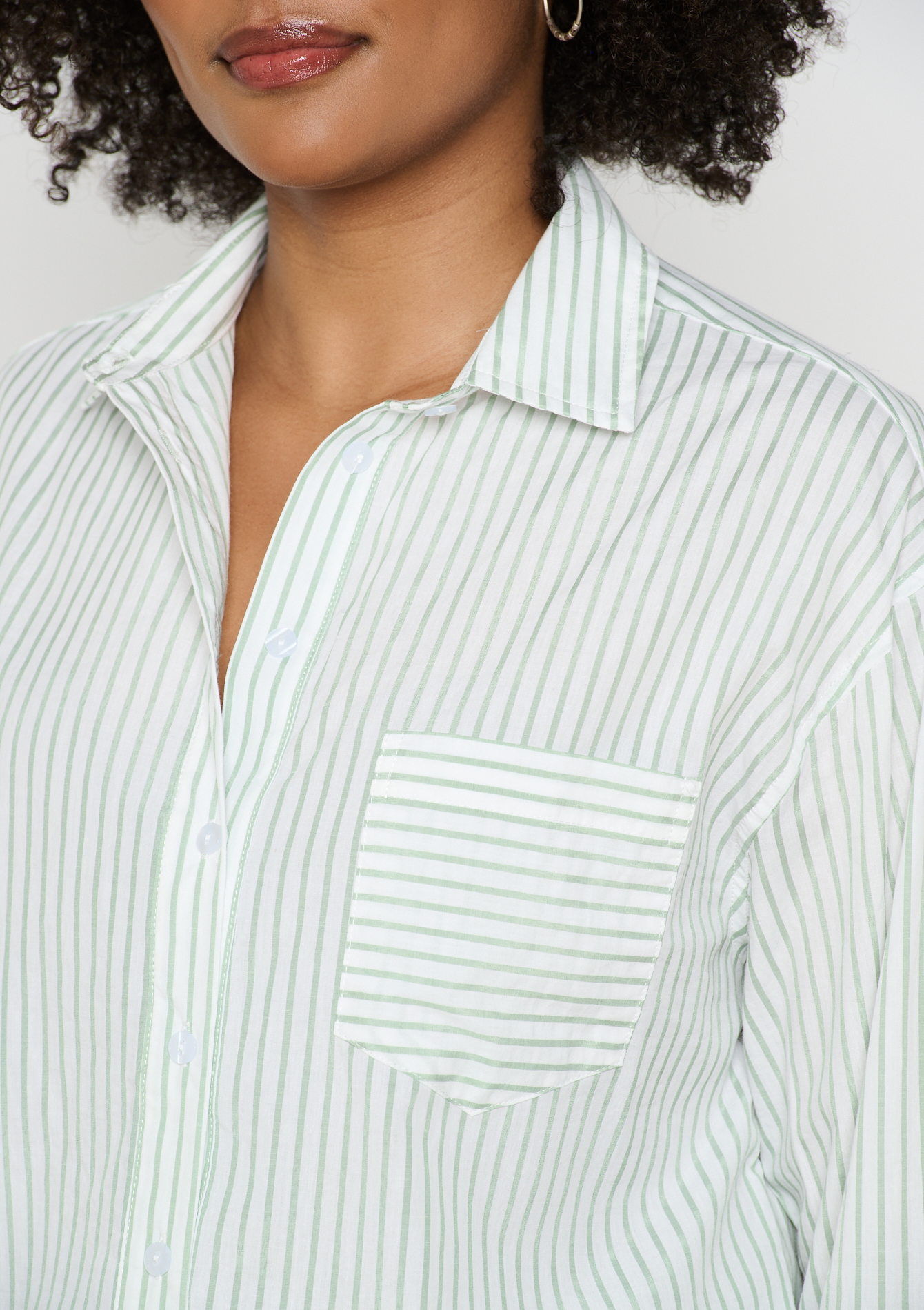 Chemise à rayures, undefined - OPTICAL WHITE - undefined