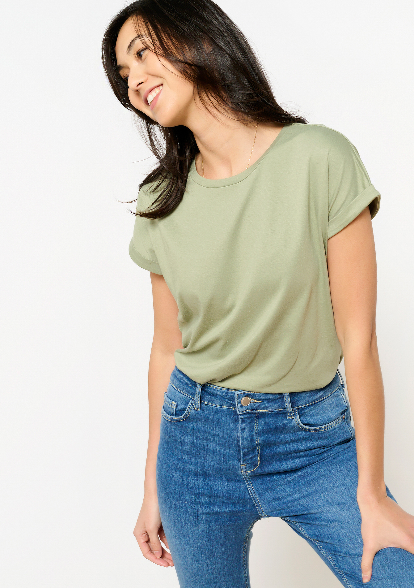 T-shirt basique, undefined - KHAKI FADED - undefined