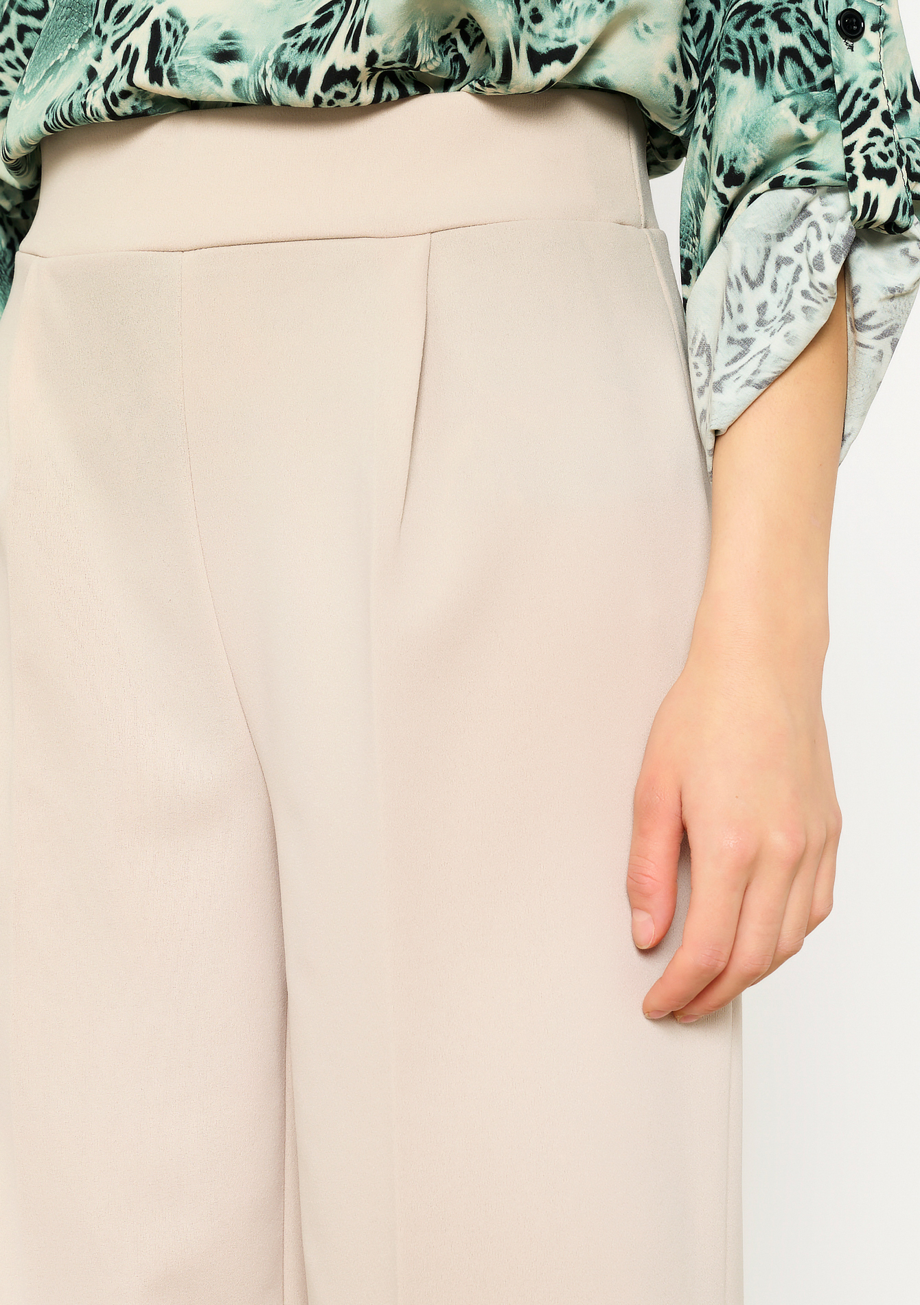 Pantalon ample avec plis, undefined - LT BEIGE - undefined
